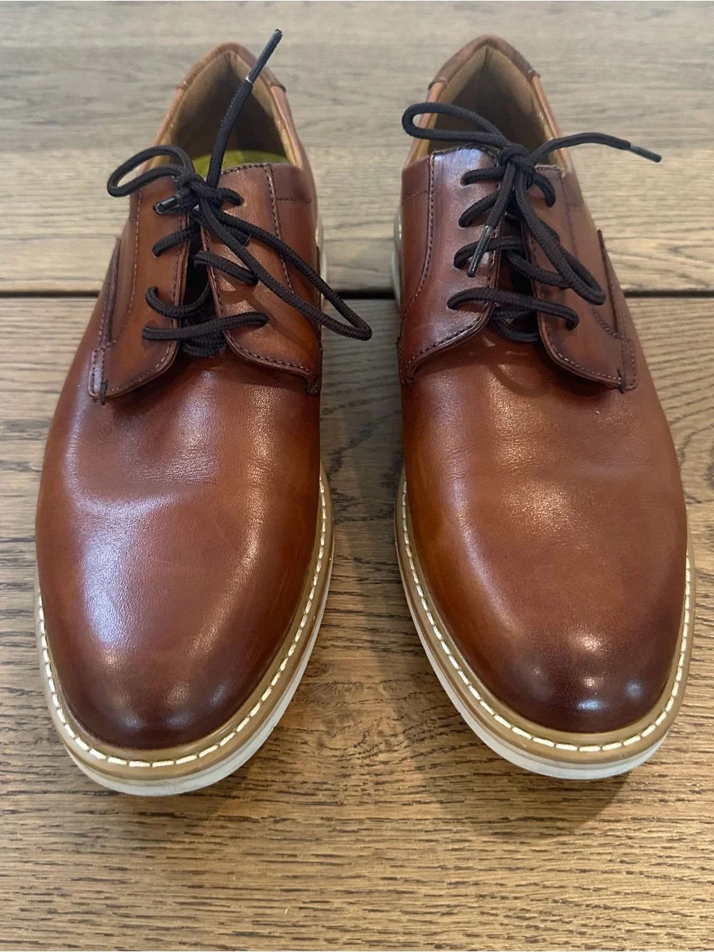 Florsheim Men’s Brown Leather Derby Dress Shoes FlexSole Size 9.5M